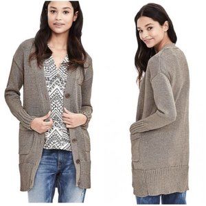 Banana Republic Metallic Boyfriend Cardigan